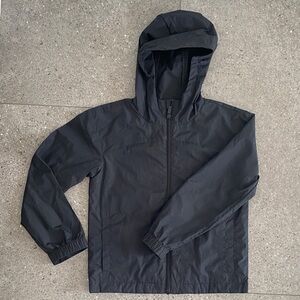 Lightweight black windbreaker